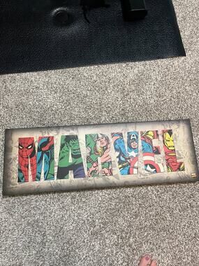 Marvel decor canvas over frame capt america hulk iron man
